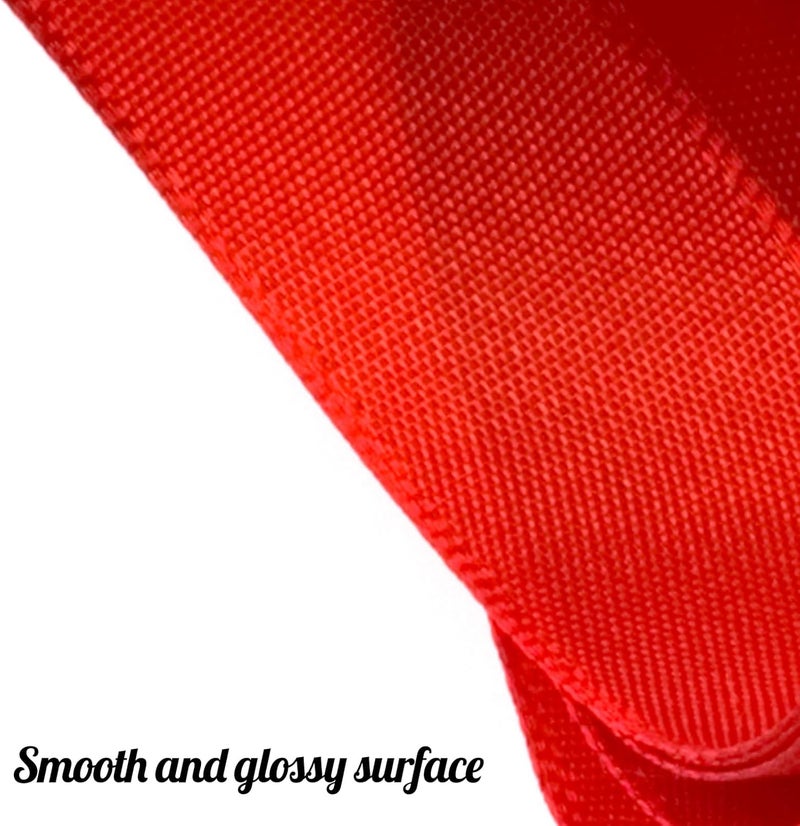 Flezoo 25 Yards Red Satin Ribbon 1 1/2inch, Single Face Polyester Silk Fabric Hair String Ribbon for Craft, Flower Bouquets, Gift Wrapping, Wedding, Bow Making and Valentines Decoration - Image 2